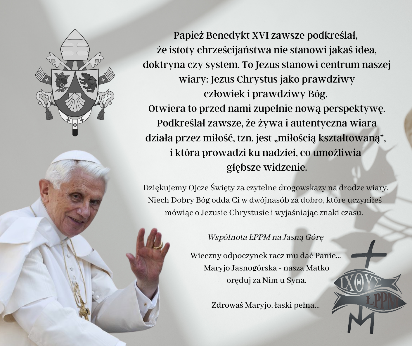 Papież Benedykt XVI odszedł do Domu Ojca