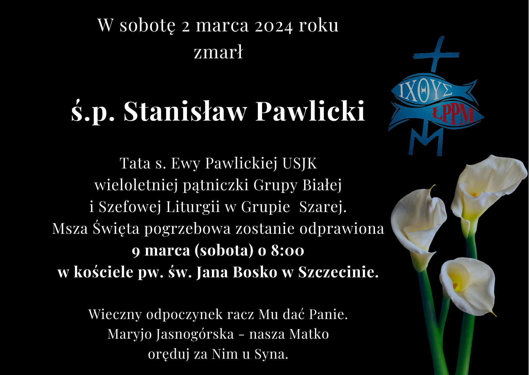Zmarł Tata s. Ewy Pawlickiej