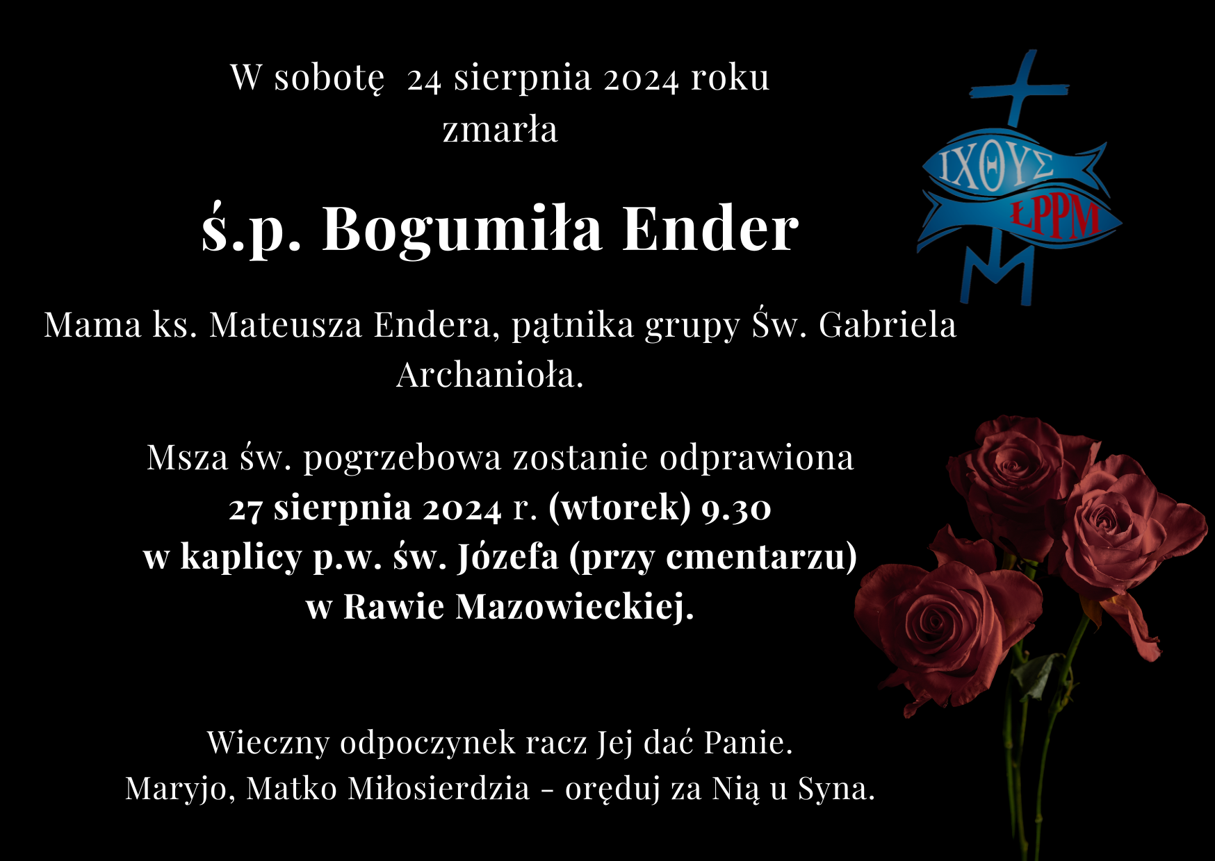Zmarła Mama ks. Mateusza Endera