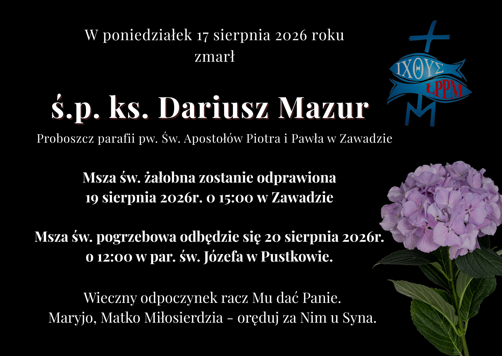 Zmarł ks. Dariusz Mazur